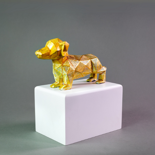 PERRO SALCHICHA CUBOS DORADOS
