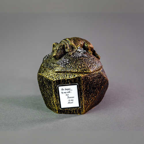 PIEDRA PERRITO COLOR BRONCE
